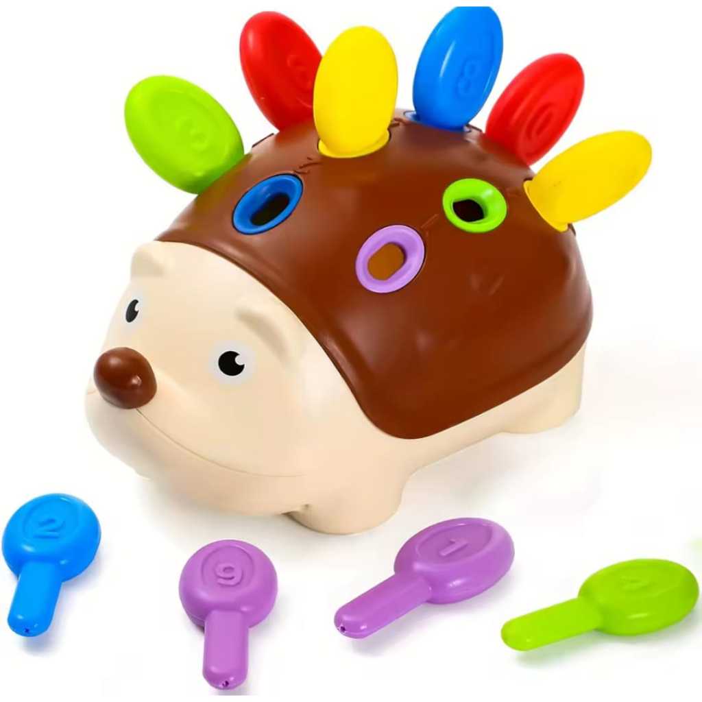 Brinquedo Recurso De Aprendizagem Ouriço montessori encaixar e montar Sensorial 
