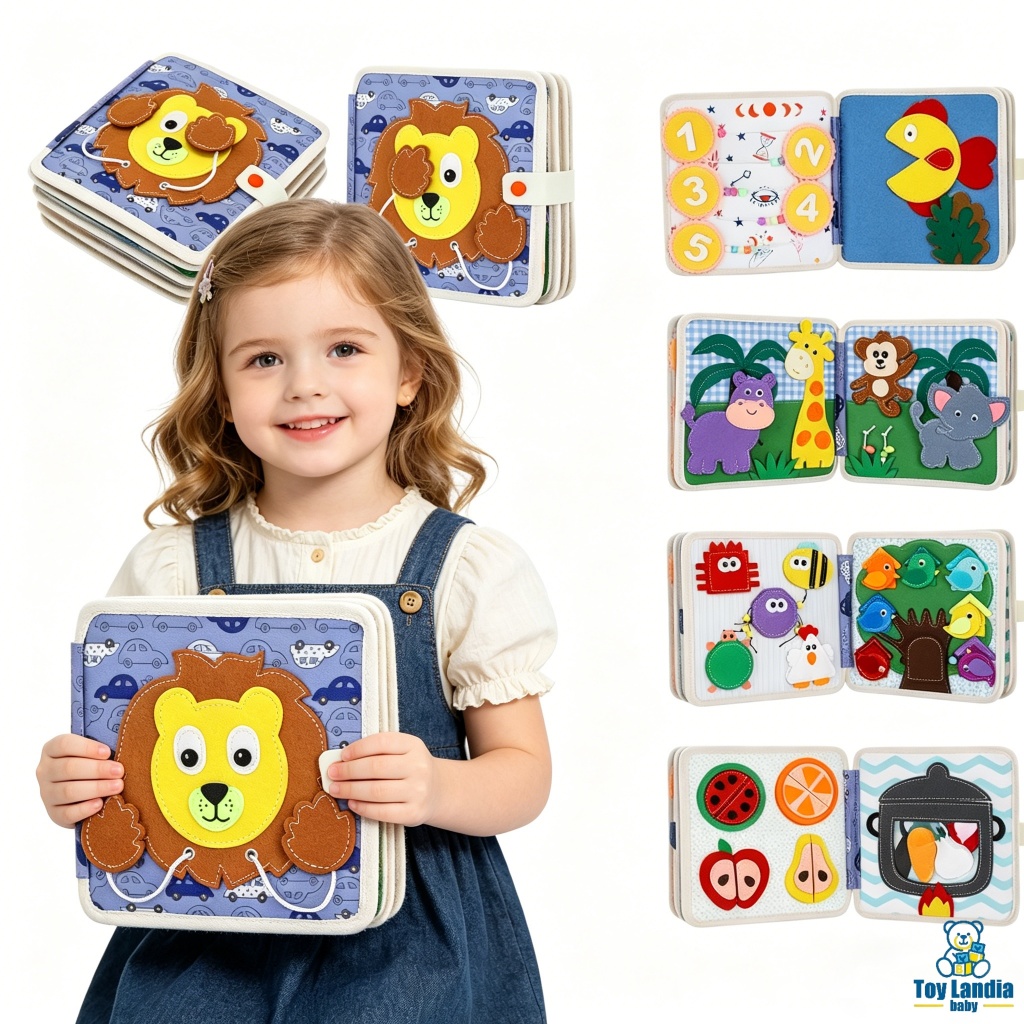 Montessori Sensory Board Brinquedos Educativos para Crianças Animais Tema da faz