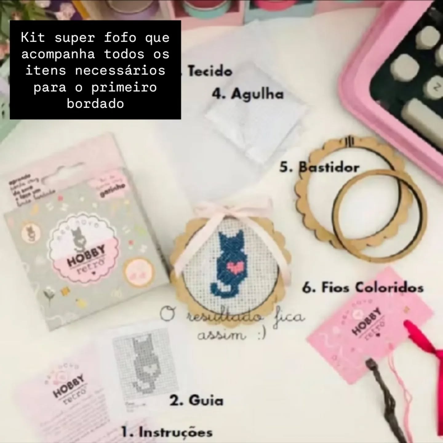 Kit Ponto Cruz Retrô — Meu Novo Hobby